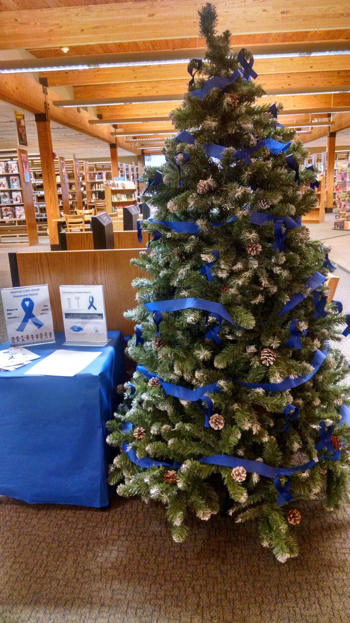 Blue Ribbon Trees and Pinwheels for Prevention Family Nurturing Center